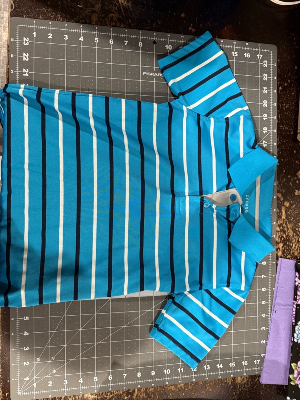 George Turquoise Polo with White Trim